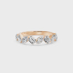 Nova Bezel Emerald & Marquise Diamond Ring, lab-grown diamonds, 14K rose gold, video