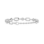 Prism Kite Cut Five Stone Bracelet, lab-grown diamonds, 14K white gold, back view