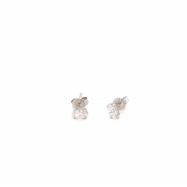 Prong-set Marquise Solitaire Diamond Earrings, natural diamonds, 14K gold