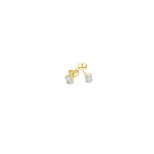 Load image into Gallery viewer, Prong-set Oval Solitaire Diamond Earrings