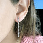 3-prong Classic Drop Earrings, natural diamonds, 14K gold