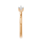 Toi Et Moi Kite Open Cuff Ring, lab-grown diamonds, 14K rose gold, side view