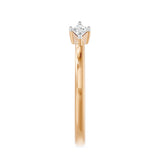 Toi Et Moi Kite Open Cuff Ring, lab-grown diamonds, 14K rose gold, side view