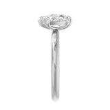 Toi Et Moi Pear Duo Two Stone Ring, lab-grown diamonds, 14K white gold, side view
