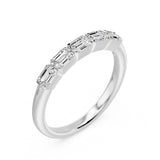 Walking Emerald Cut Five Stone Ring, lab-grown diamonds, 14K yellow gold, 1.0ct, front view