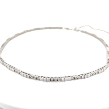 Load image into Gallery viewer, 4-prong Alternating Gold/Diamond Diamond Tennis 2-in-1 Necklace/Bracelet