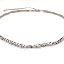 Load image into Gallery viewer, 4-prong Alternating Gold/Diamond Diamond Tennis 2-in-1 Necklace/Bracelet