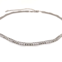 Load image into Gallery viewer, 4-prong Alternating Gold/Diamond Diamond Tennis 2-in-1 Necklace/Bracelet