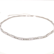 Load image into Gallery viewer, 4-prong Alternating Gold/Diamond Diamond Tennis 2-in-1 Necklace/Bracelet