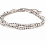 4-prong Alternating Gold/Diamond Tennis 2-in-1 Necklace/Bracelet, natural diamonds, 14K gold