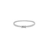 3-prong Diamond Tennis Bracelet, natural diamonds, 14K gold, view 4