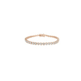 3-prong Diamond Tennis Bracelet, natural diamonds, 14K rose gold
