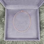 3-prong Graduated Diamond Tennis Necklace, natural diamonds, 14K gold, view 22