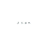 3-prong Martini Diamond Stud Earrings, natural diamonds, 14K gold, view 2