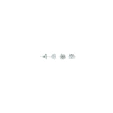 3-prong Martini Diamond Stud Earrings, natural diamonds, 14K gold, view 2