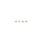 3-prong Martini Diamond Stud Earrings, natural diamonds, 14K yellow gold