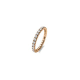 4-prong Eternity Ring, natural diamonds, 14K rose gold