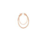 4-prong Oval Profile Diamond Hoop Earrings, natural diamonds, 14K rose gold