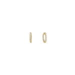 4-prong Round Profile Diamond Hoop Earrings, natural diamonds, 14K gold, view 16