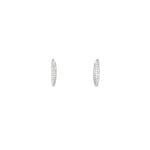 4-prong Round Profile Diamond Hoop Earrings, natural diamonds, 14K gold, view 4