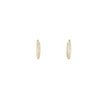 4-prong Round Profile Diamond Hoop Earrings, natural diamonds, 14K gold, view 5