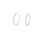 4-prong Round Profile Diamond Hoop Earrings, natural diamonds, 14K gold, view 7
