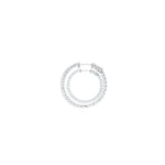 4-prong Round Profile Diamond Hoop Earrings, natural diamonds, 14K white gold