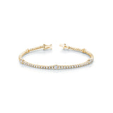 4-prong Station Diamond Tennis Bracelet, natural diamonds, 14K rose gold