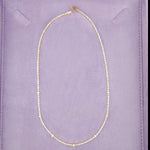 4-prong Station Diamond Tennis Necklace, natural diamonds, 14K gold, view 3