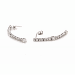 4-prong Station Drop Earrings, natural diamonds, 14K gold