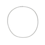 4-prong Straight-line Diamond Tennis Necklace, natural diamonds, 14K white gold
