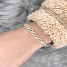 Load image into Gallery viewer, 3-prong Classic Diamond 2-in-1 Necklace/Bracelet_G