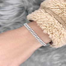 Load image into Gallery viewer, 3-prong Classic Diamond 2-in-1 Necklace/Bracelet_WG