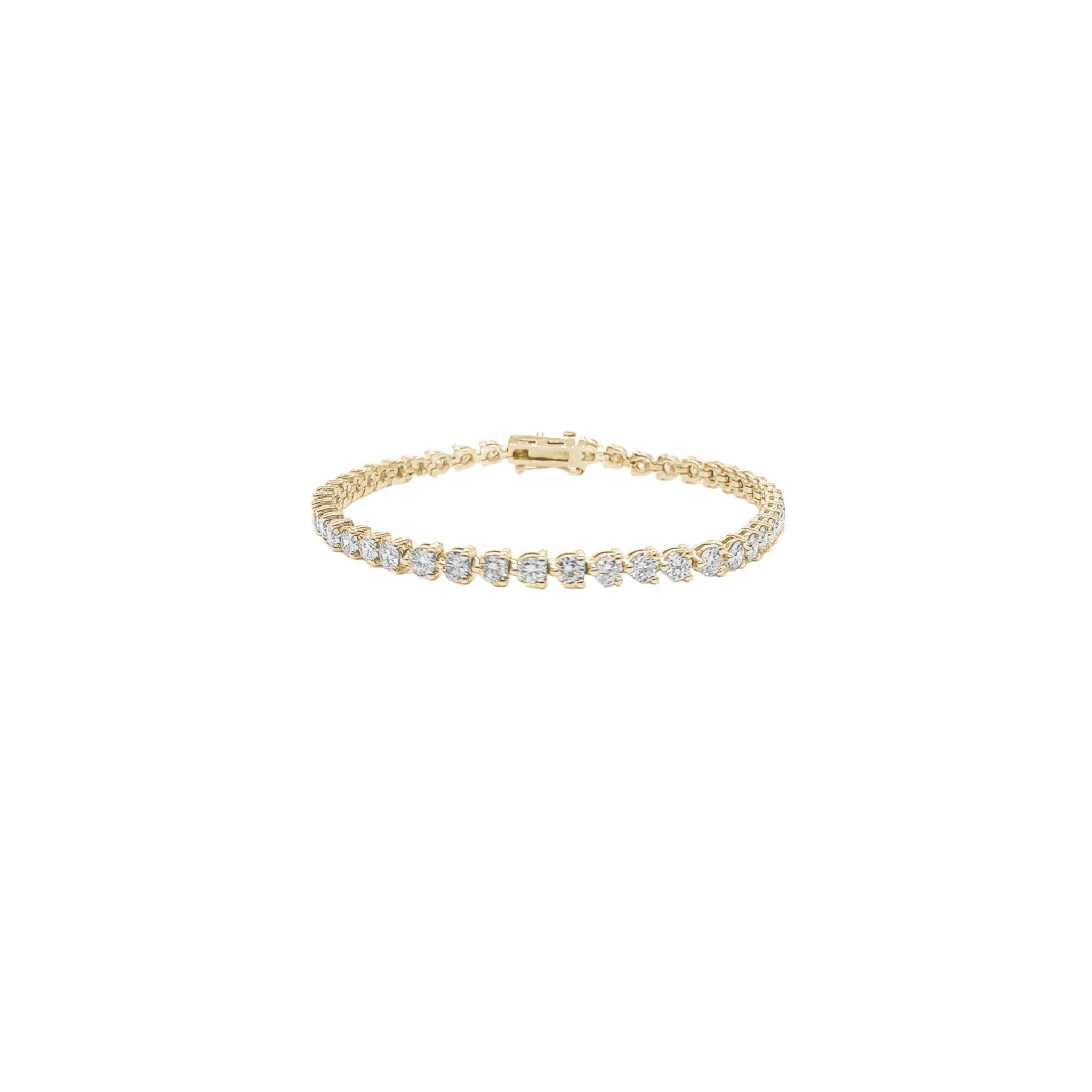 3-prong Diamond Tennis Bracelet