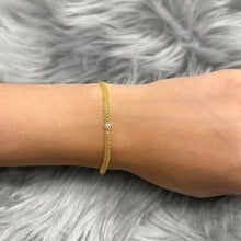 Load image into Gallery viewer, Bezel Solitaire Bracelet
