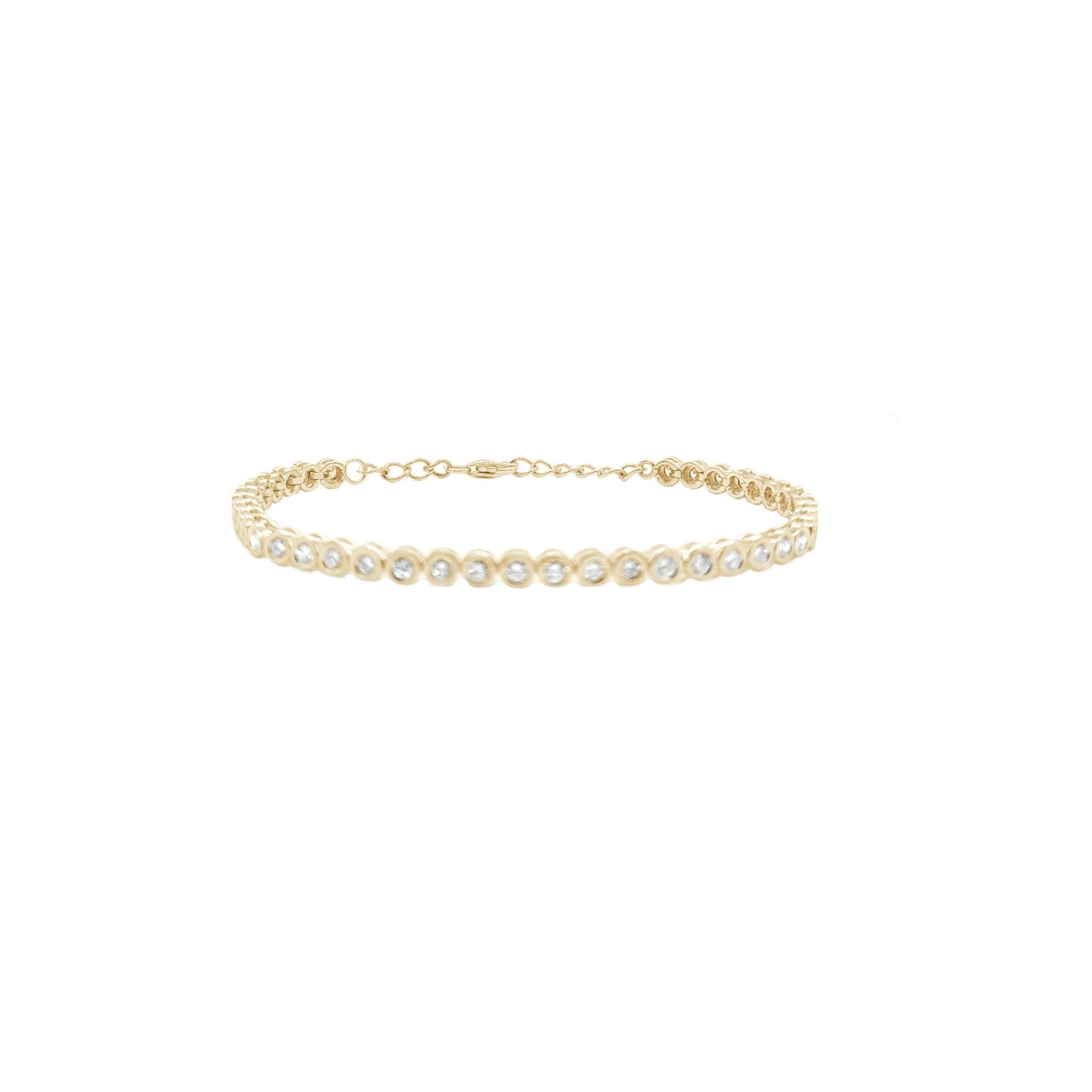 Bezel Diamond Tennis Bracelet 2ct