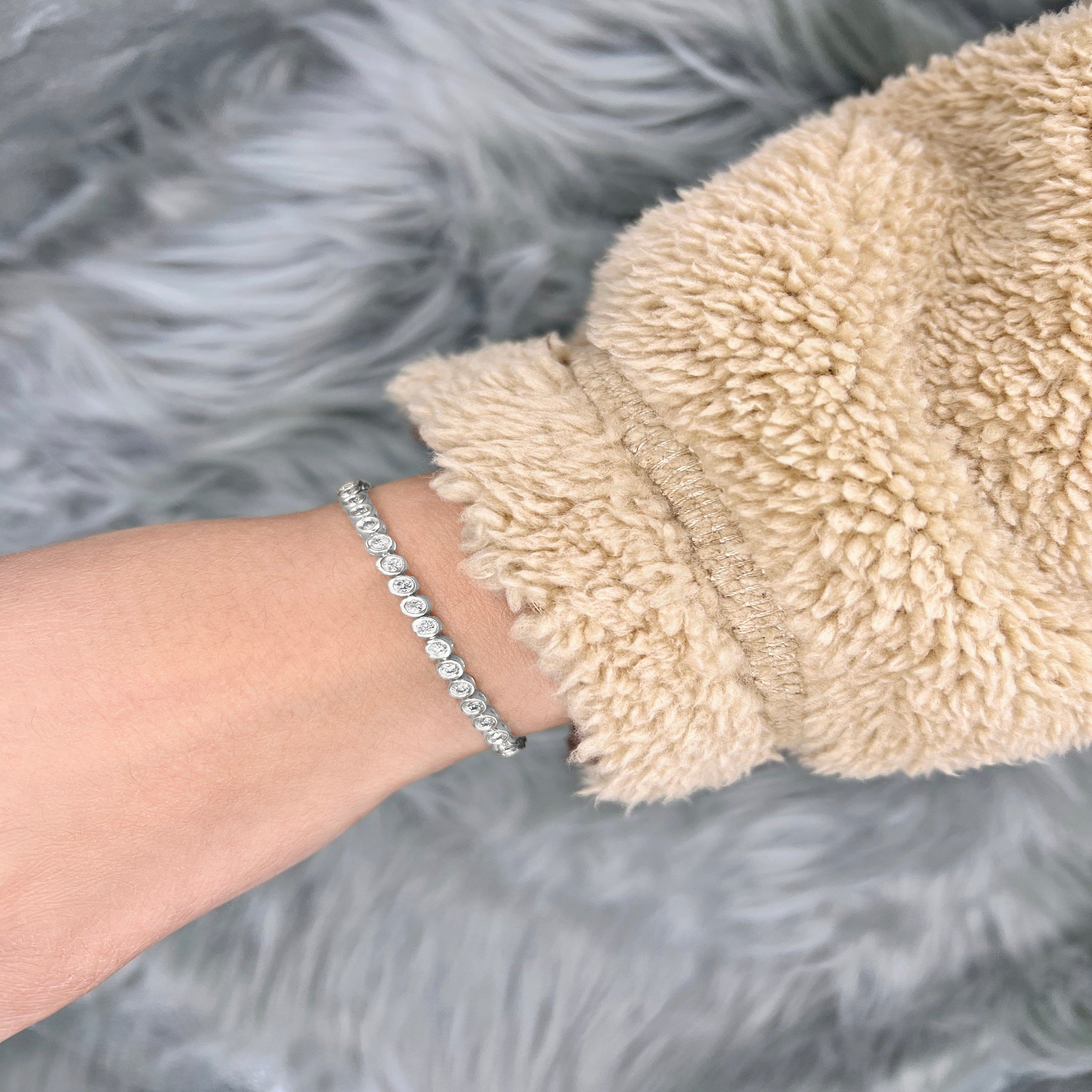 Bezel Diamond Tennis Bracelet 2ct