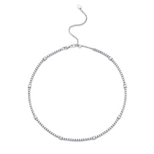 Load image into Gallery viewer, 4-prong Station Diamond Tennis 2-in-1 Necklace/Bracelet