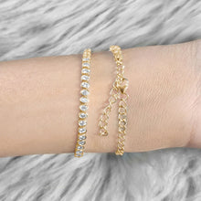 Load image into Gallery viewer, Bezel Diamond Tennis 2-in-1 Necklace/Bracelet