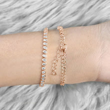 Load image into Gallery viewer, Bezel Diamond Tennis 2-in-1 Necklace/Bracelet