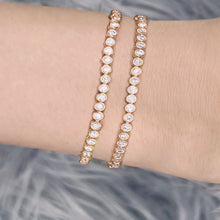 Load image into Gallery viewer, Bezel Diamond Tennis 2-in-1 Necklace/Bracelet