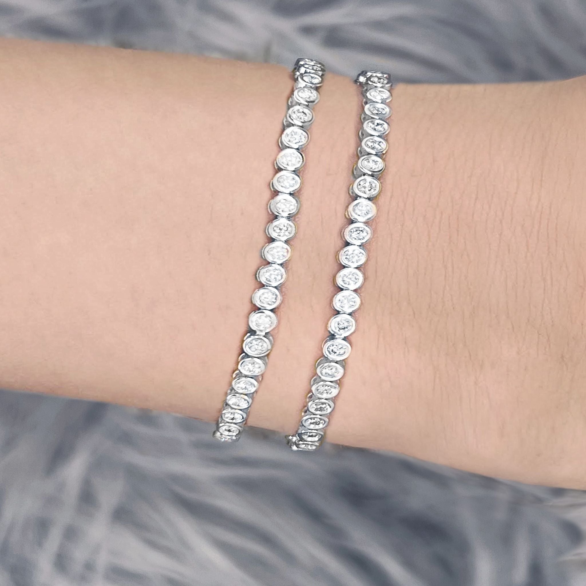 Bezel Diamond Tennis 2-in-1 Necklace/Bracelet