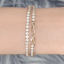 Load image into Gallery viewer, Bezel Diamond Tennis 2-in-1 Necklace/Bracelet