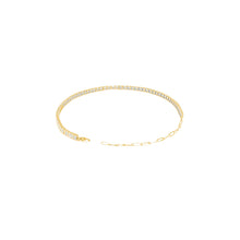 Load image into Gallery viewer, Bead Set With Milgrain Diamond Tennis 2-in-1 Necklace/Bracelet