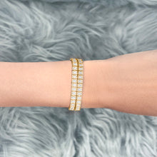 Load image into Gallery viewer, Bead Set With Milgrain Diamond Tennis 2-in-1 Necklace/Bracelet