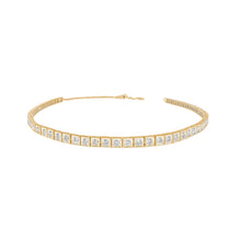 Load image into Gallery viewer, Bead Set With Milgrain Diamond Tennis 2-in-1 Necklace/Bracelet