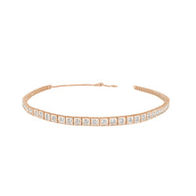 Load image into Gallery viewer, Bead Set With Milgrain Diamond Tennis 2-in-1 Necklace/Bracelet