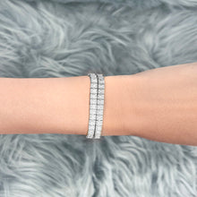Load image into Gallery viewer, Bead Set With Milgrain Diamond Tennis 2-in-1 Necklace/Bracelet