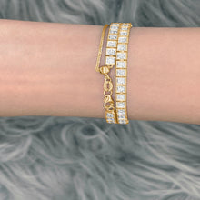 Load image into Gallery viewer, Bead Set With Milgrain Diamond Tennis 2-in-1 Necklace/Bracelet