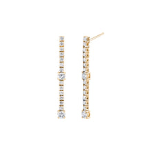Load image into Gallery viewer, 4-prong Station Drop Earrings
